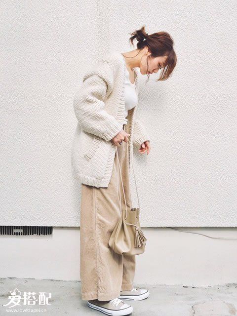 春季米色小清新穿搭,秒变气质邻家女孩